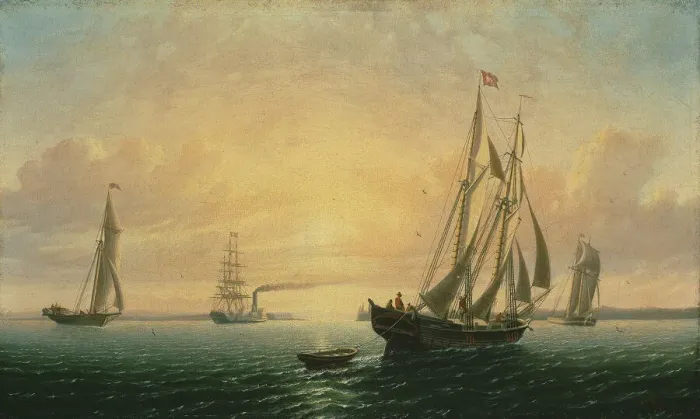 Framed Print : The Schooner Jane of Bath, Maine, 1857. Creator: William Bradford Framed Print : The Schooner Jane of Bath, Maine, 1857. Creator: William Bradford