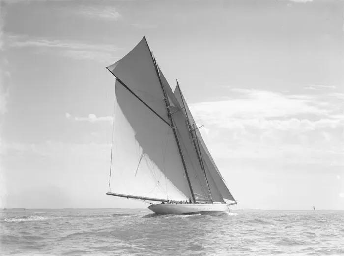 Framed Print : The schooner Meteor IV, 1911. Creator: Kirk & Sons of Cowes Framed Print : The schooner Meteor IV, 1911. Creator: Kirk & Sons of Cowes