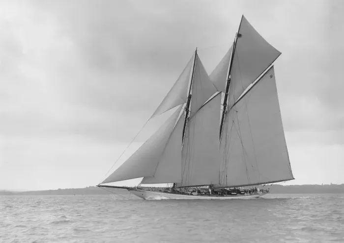Framed Print : The schooner Meteor IV, 1913. Creator: Kirk & Sons of Cowes Framed Print : The schooner Meteor IV, 1913. Creator: Kirk & Sons of Cowes