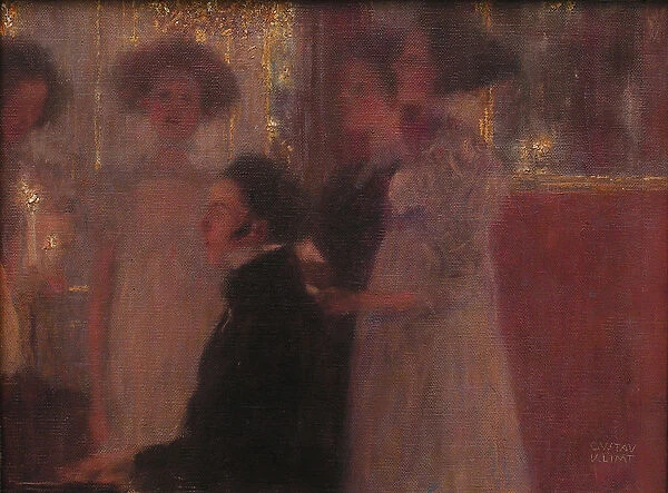 Schubert at the piano (Sketch), 1896. Creator: Klimt, Gustav (1862-1918)