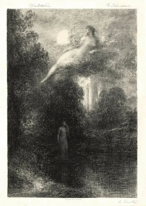 Framed Print : Schumanns melodies: Solitude, 1882 Framed Print : Schumanns melodies: Solitude, 1882
