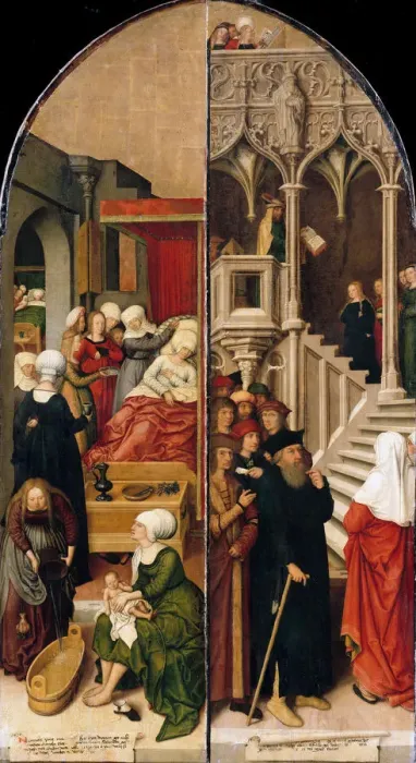 Framed Print : The Schussenried Altar Wings, 16th century. Artist: Strigel, Bernhard (ca 1460-1528) Framed Print : The Schussenried Altar Wings, 16th century. Artist: Strigel, Bernhard (ca 1460-1528)