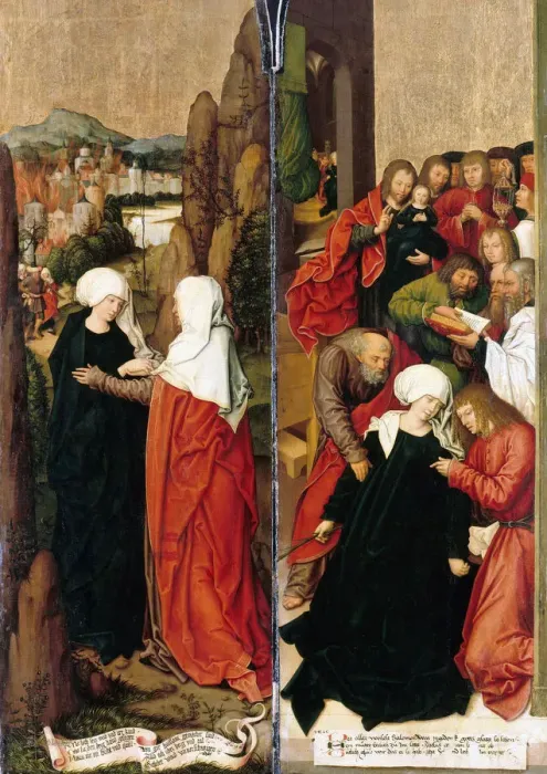 Framed Print : The Schussenried Altar Wings, 16th century. Artist: Strigel, Bernhard (ca 1460-1528) Framed Print : The Schussenried Altar Wings, 16th century. Artist: Strigel, Bernhard (ca 1460-1528)