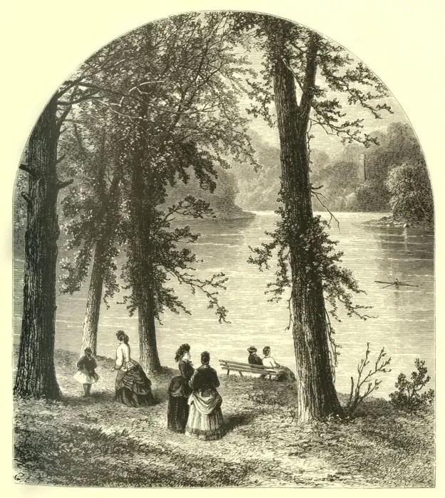 Framed Print : The Schuylkill - View from Landsdowne, 1874. Creator: James H. Richardson Framed Print : The Schuylkill - View from Landsdowne, 1874. Creator: James H. Richardson