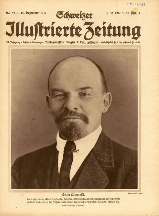 Framed Print : The Schweizer Illustrierte Zeitung with Lenin on the title page of 15 December 1917, 1917 Framed Print : The Schweizer Illustrierte Zeitung with Lenin on the title page of 15 December 1917, 1917