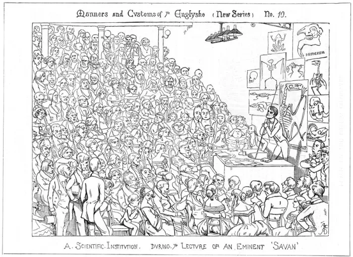 Framed Print : A Scientific Institution. During ye Lecture of an Eminent Savan, 1849. Artist: Richard Doyle Framed Print : A Scientific Institution. During ye Lecture of an Eminent Savan, 1849. Artist: Richard Doyle
