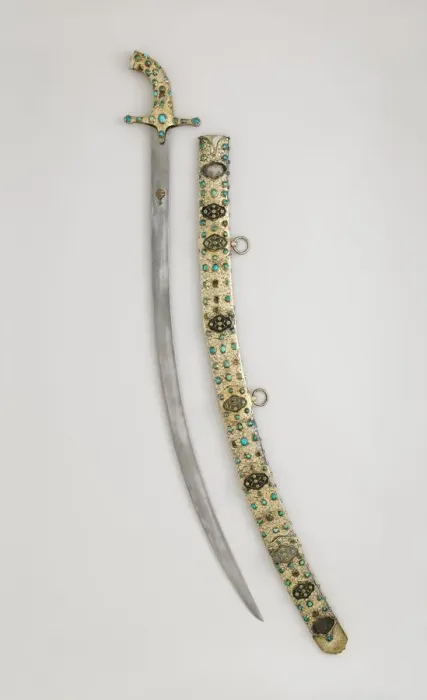 Framed Print : Scimitar with Scabbard, Hilt and scabbard, Turkish; Blade, Iranian Framed Print : Scimitar with Scabbard, Hilt and scabbard, Turkish; Blade, Iranian