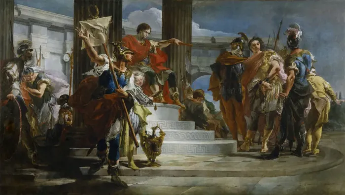 Framed Print : Scipio Africanus Freeing Massiva. Artist: Tiepolo, Giambattista (1696-1770) Framed Print : Scipio Africanus Freeing Massiva. Artist: Tiepolo, Giambattista (1696-1770)