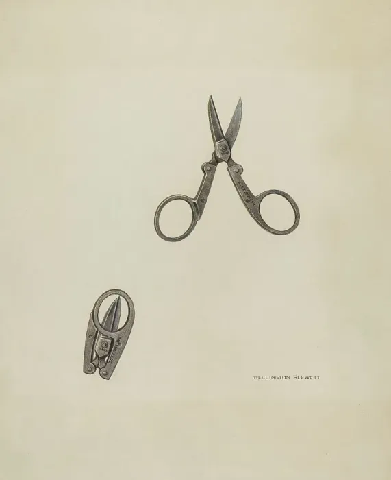 Framed Print : Scissors, 1939. Creator: Wellington Blewett Framed Print : Scissors, 1939. Creator: Wellington Blewett