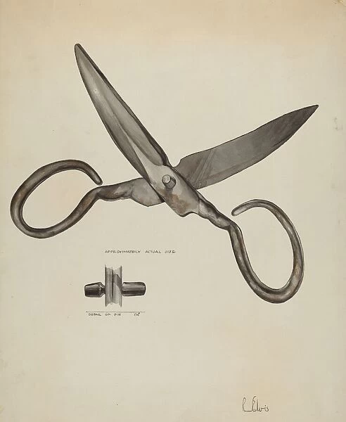 Scissors, c. 1936. Creator: Roberta Elvis