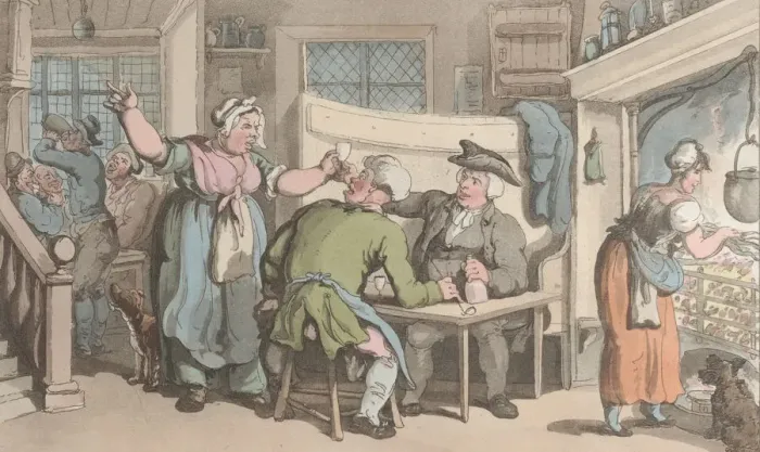Framed Print : The Scold, with News of Olivia, from The Vicar of Wakefield, May 1, 1817 Framed Print : The Scold, with News of Olivia, from The Vicar of Wakefield, May 1, 1817
