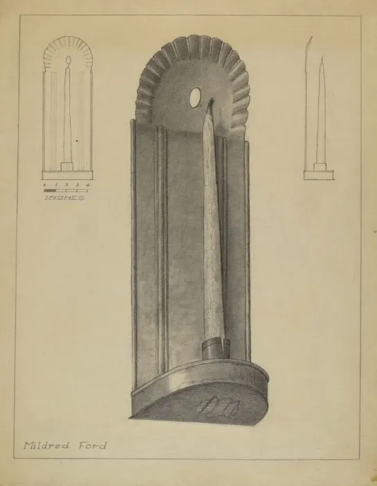 Framed Print : Sconce, 1935  /  1942. Creator: Mildred Ford