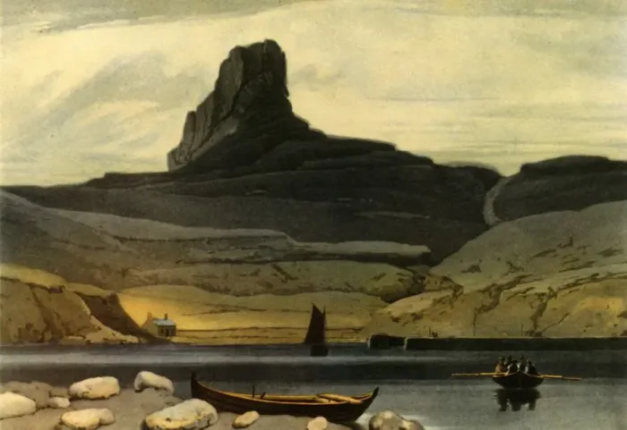 Framed Print : Scoor Eig, Isle of Eig, 1813, (1946). Creator: William Daniell Framed Print : Scoor Eig, Isle of Eig, 1813, (1946). Creator: William Daniell