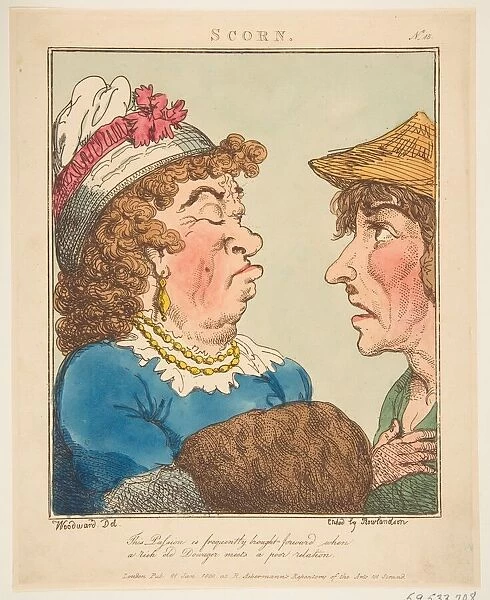 Scorn (Le Brun Travested, or Caricatures of the Passions), January 21, 1800