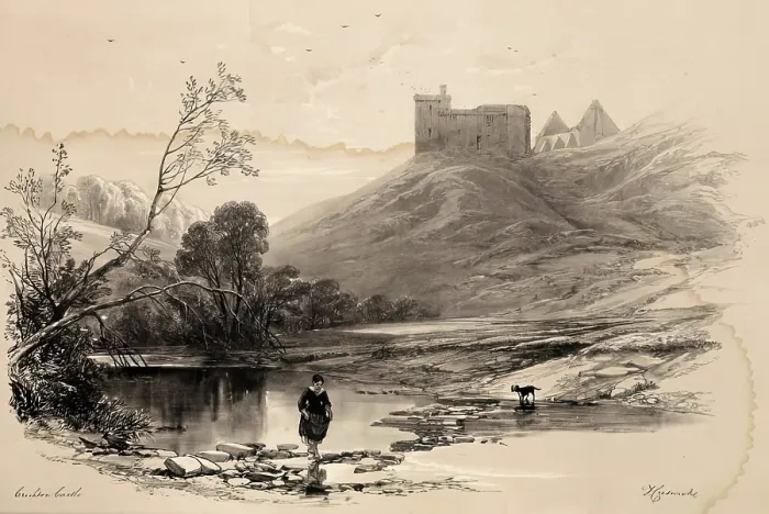 Framed Print : Scotland Delineated-Crichton Castle, 1847. Creator: James Duffield Harding Framed Print : Scotland Delineated-Crichton Castle, 1847. Creator: James Duffield Harding
