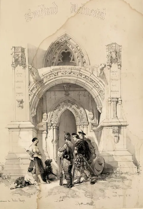 Framed Print : Scotland Delineated-Entrance to Rosslyn Chapel, 1847. Creator: James Duffield Harding Framed Print : Scotland Delineated-Entrance to Rosslyn Chapel, 1847. Creator: James Duffield Harding