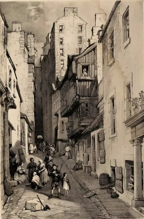 Framed Print : Scotland Delineated-Fleshmarket, Edinburgh, 1847. Creator: James Duffield Harding Framed Print : Scotland Delineated-Fleshmarket, Edinburgh, 1847. Creator: James Duffield Harding