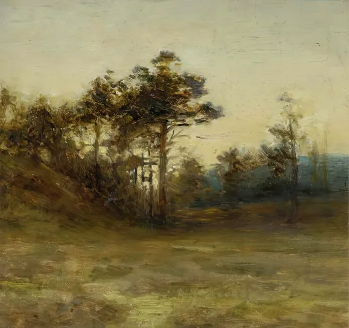 Framed Print : Scots Pines, Sunset, 1900-1924. Creator: Joseph Farquharson Framed Print : Scots Pines, Sunset, 1900-1924. Creator: Joseph Farquharson