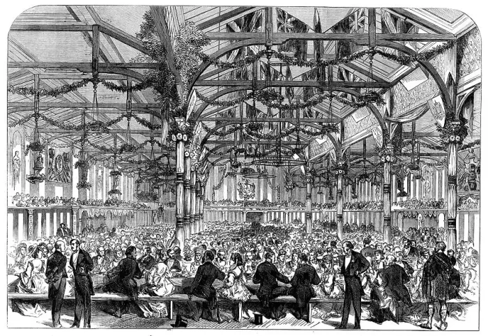 Framed Print : The Scott Centenary Banquet in the Corn Exchange, Grassmarket, Edinburgh, 1871. Creator: Unknown Framed Print : The Scott Centenary Banquet in the Corn Exchange, Grassmarket, Edinburgh, 1871. Creator: Unknown