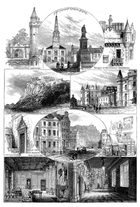 Framed Print : The Scott Centenary Festival: places associated with Scott's Life and Works, 1871. Creator: Unknown Framed Print : The Scott Centenary Festival: places associated with Scott's Life and Works, 1871. Creator: Unknown