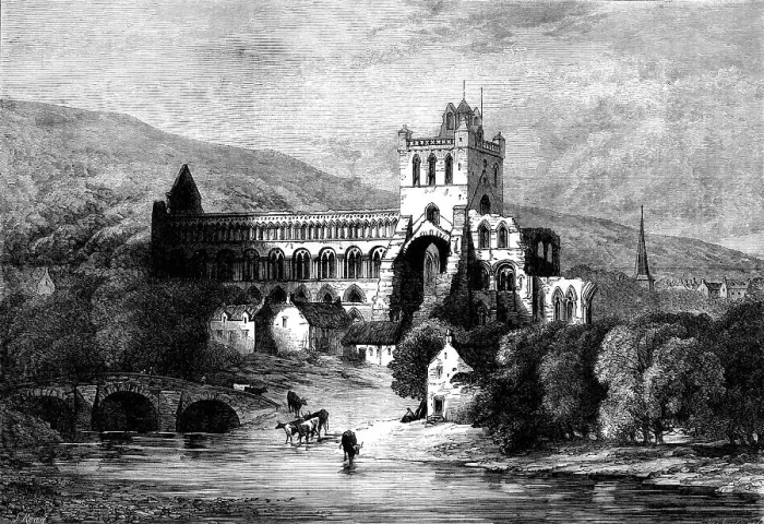 Framed Print : The Scott Centenary: Jedburgh Abbey, 1871. Creator: William James Palmer Framed Print : The Scott Centenary: Jedburgh Abbey, 1871. Creator: William James Palmer
