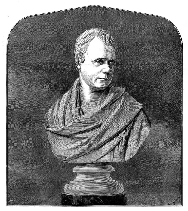 Framed Print : The Scott Centenary - Sir Walter Scott, from the bust by Chantrey, 1871. Creator: Unknown Framed Print : The Scott Centenary - Sir Walter Scott, from the bust by Chantrey, 1871. Creator: Unknown