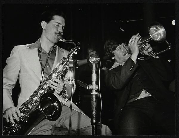 Scott Hamilton and Warren Vache playing live at the Pizza Express, London, 1979. Artist