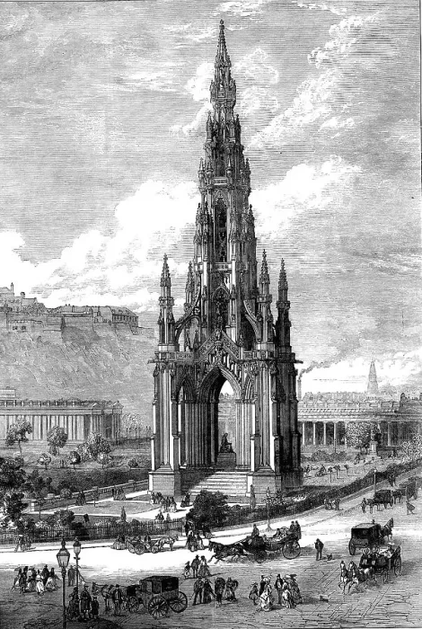 Framed Print : The Scott Monument, Edinburgh, 1871. Creator: Unknown Framed Print : The Scott Monument, Edinburgh, 1871. Creator: Unknown