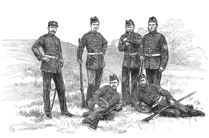 Framed Print : The Scottish Volunteers: 2nd Lanarkshire, 1881. Creator: Unknown Framed Print : The Scottish Volunteers: 2nd Lanarkshire, 1881. Creator: Unknown