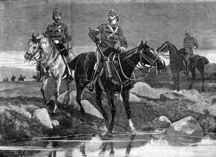 Framed Print : The Scottish Volunteers: Border Rifles: 1st Roxburgh Mounted Rifles, 1881. Creator: Unknown Framed Print : The Scottish Volunteers: Border Rifles: 1st Roxburgh Mounted Rifles, 1881. Creator: Unknown
