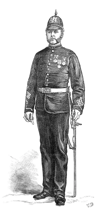 Framed Print : The Scottish Volunteers: Sergeant-Major, Forfarshire Artillery, 1881. Creator: Unknown