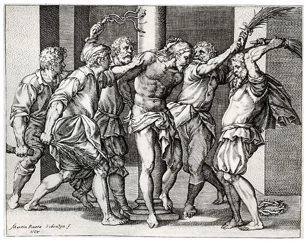 The Scourging of Christ, 1568, (1937). Artist: Martino Rota