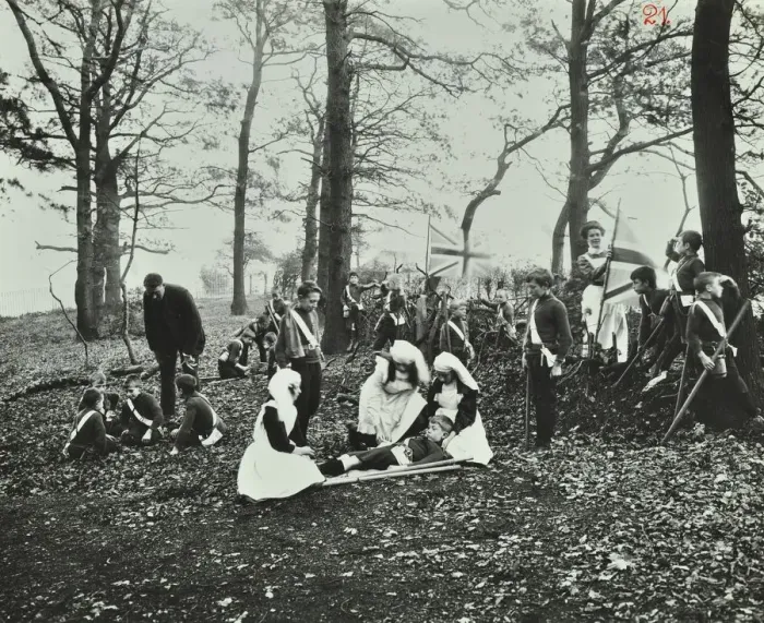 Framed Print : Scout Life, Shrewsbury House Open Air School, London, 1909 Framed Print : Scout Life, Shrewsbury House Open Air School, London, 1909