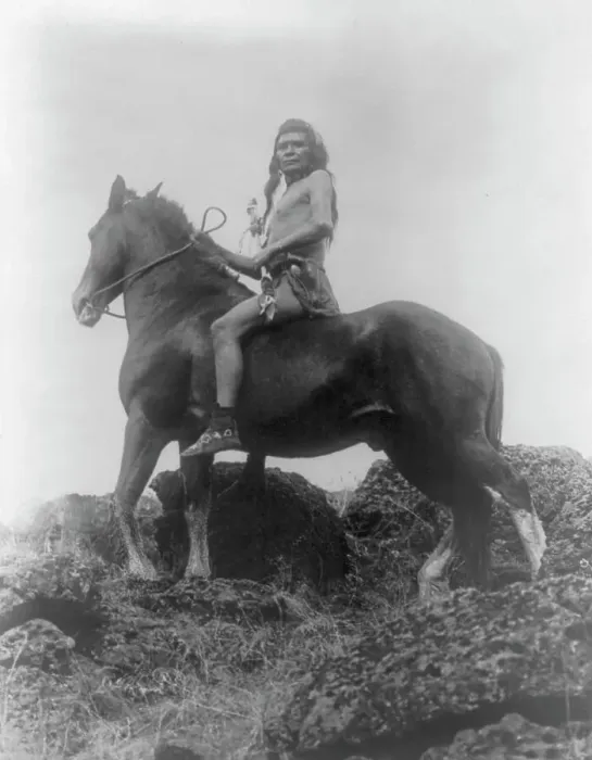 Framed Print : The scout-Nez Percé, c1910. Creator: Edward Sheriff Curtis Framed Print : The scout-Nez Percé, c1910. Creator: Edward Sheriff Curtis