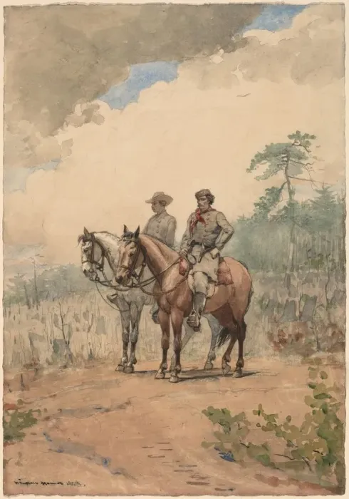 Framed Print : Two Scouts, 1887. Creator: Winslow Homer Framed Print : Two Scouts, 1887. Creator: Winslow Homer
