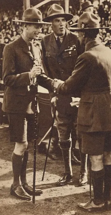 Framed Print : Scouts Handshake - Rally at Adelaide, 1927 (1937) Framed Print : Scouts Handshake - Rally at Adelaide, 1927 (1937)