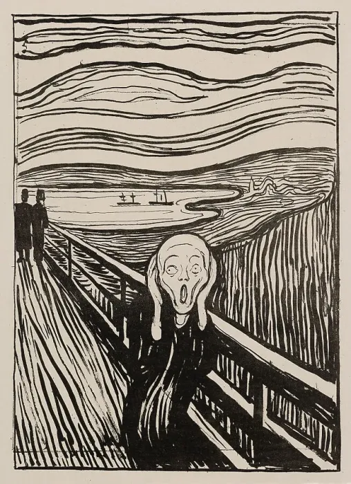 Framed Print : The Scream, 1895. Creator: Edvard Munch