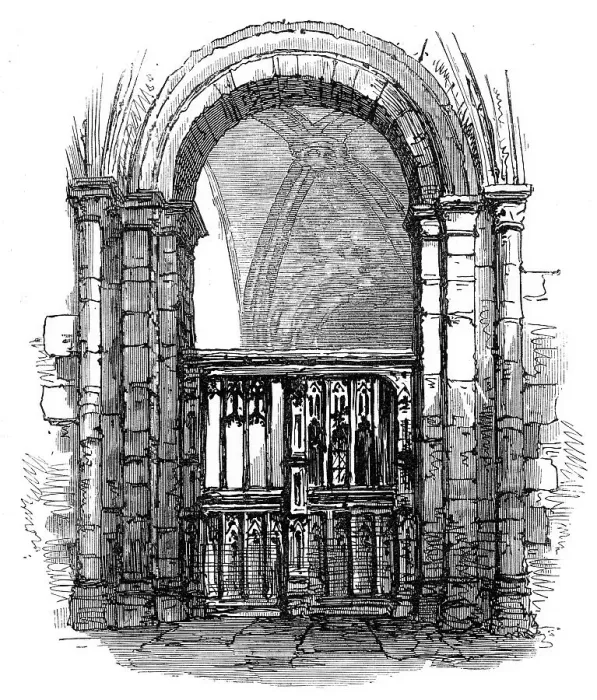 Framed Print : Screen in Selby Church, 1870. Creator: Unknown Framed Print : Screen in Selby Church, 1870. Creator: Unknown