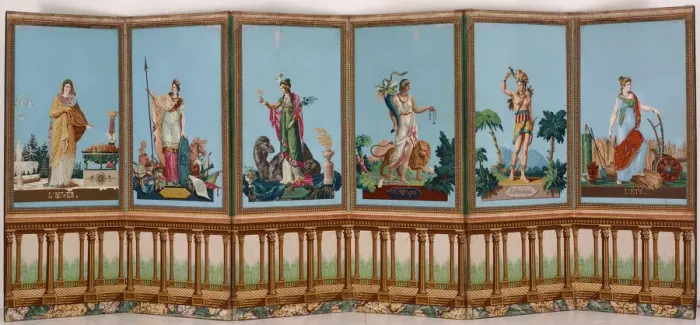 Framed Print : Screen: Winter (Panel One), France, c. 1820. Creator: Unknown Framed Print : Screen: Winter (Panel One), France, c. 1820. Creator: Unknown