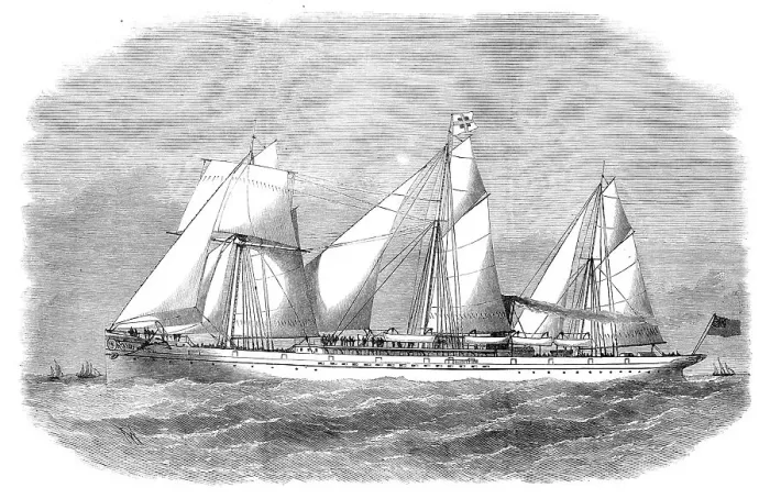 Framed Print : The screw steam-ship Viceroy for the Suez Canal traffic, 1871. Creator: Unknown Framed Print : The screw steam-ship Viceroy for the Suez Canal traffic, 1871. Creator: Unknown