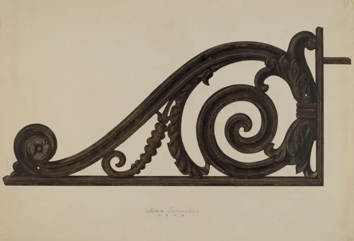 Framed Print : Scroll, 1938. Creator: Max Fernekes Framed Print : Scroll, 1938. Creator: Max Fernekes