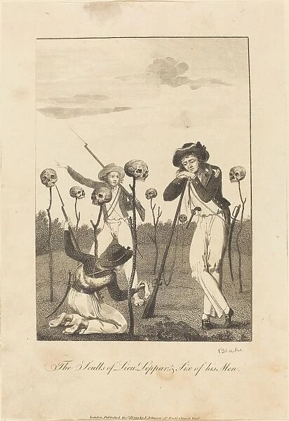 The Sculls of Lieut Leppar, & Six of his Men, 1793. Creator: William Blake