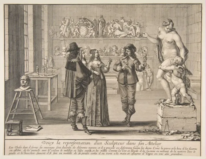 Framed Print : The Sculptor, 1642. Creator: Abraham Bosse Framed Print : The Sculptor, 1642. Creator: Abraham Bosse