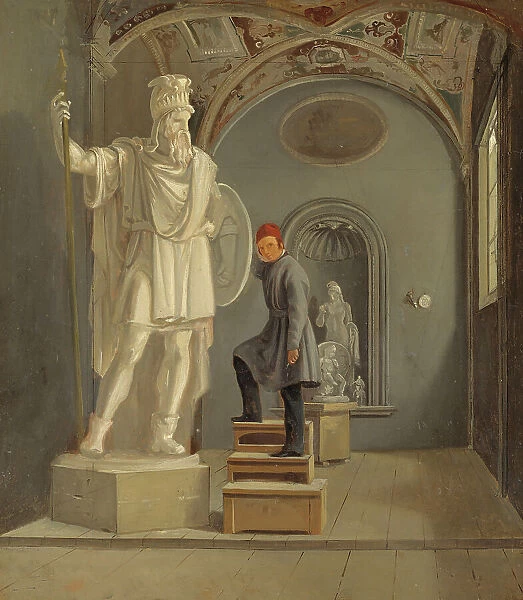 The Sculptor Fogelberg's Studio in Rome, 1831. Creator: Karl Stefan Bennet