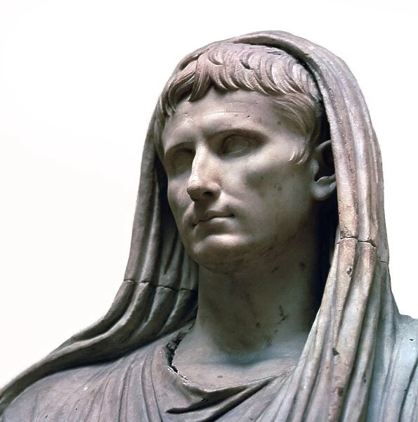 Sculpture of the Emperor Augustus as the Pontifex Maximus, 1st century BC
