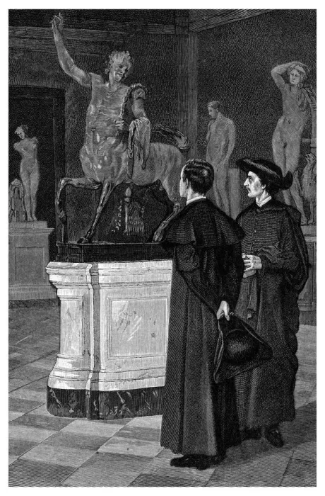 Framed Print : In the Sculpture Gallery, 1882 Framed Print : In the Sculpture Gallery, 1882