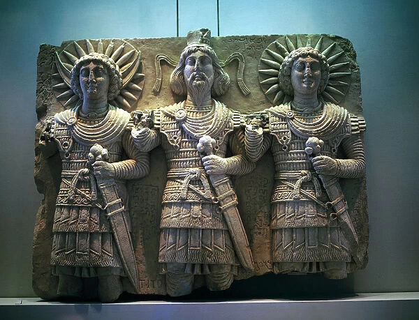Sculpture in high relief of gods, Palmyra, c2nd - 1st century BC
