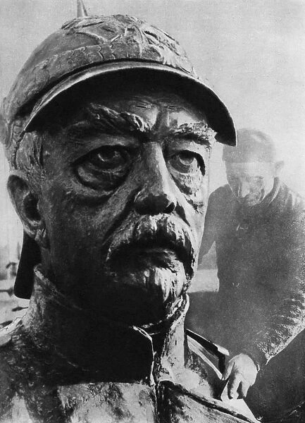 Sculpture of Otto von Bismarck, 19th century Prussian statesman, 1937. Artist: Wide World Photos