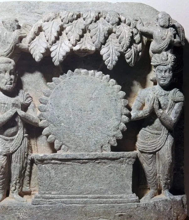 Framed Print : Sculpture of worship of the sun-disc, 1st century Framed Print : Sculpture of worship of the sun-disc, 1st century