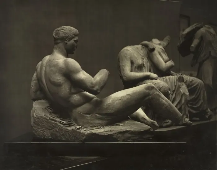 Framed Print : Sculptures from the Parthenon, British Museum, c. 1870s. Creator: Adolphe Braun (French Framed Print : Sculptures from the Parthenon, British Museum, c. 1870s. Creator: Adolphe Braun (French